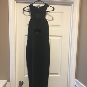 Express floor length black dress